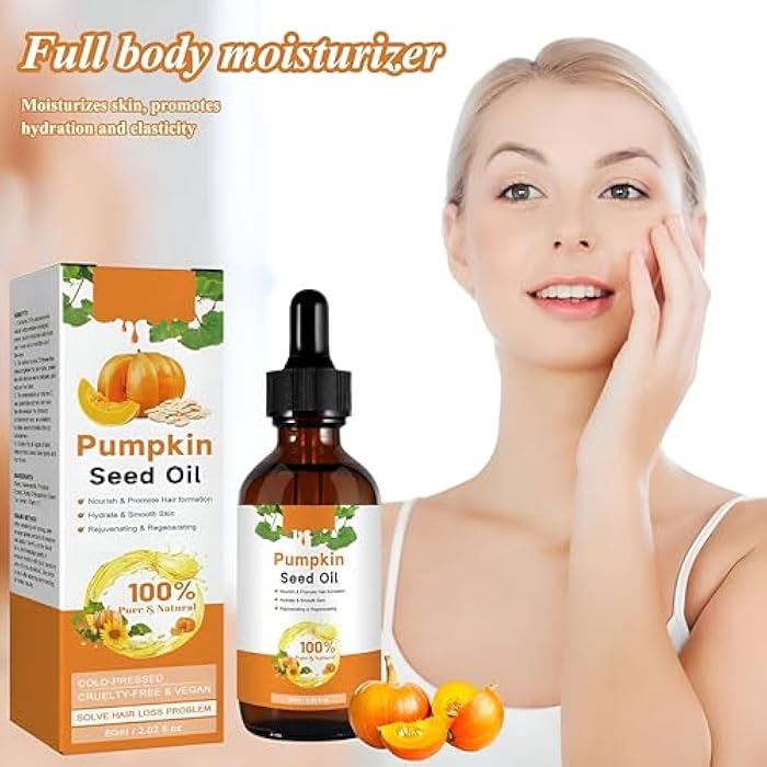Natural Pumpkin Seed Oil - Transform Your Hair Care Routine with Effective Natural Pumpkin Seed Oil, Rich in Nutrients to Stimulate Hair Follicles, Promote Hair Growth, Improve Skin Health, - Image 3